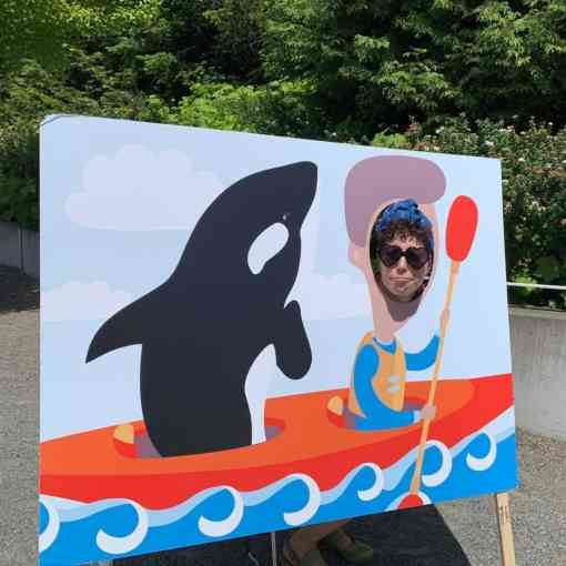 Vanessa with cutout orca