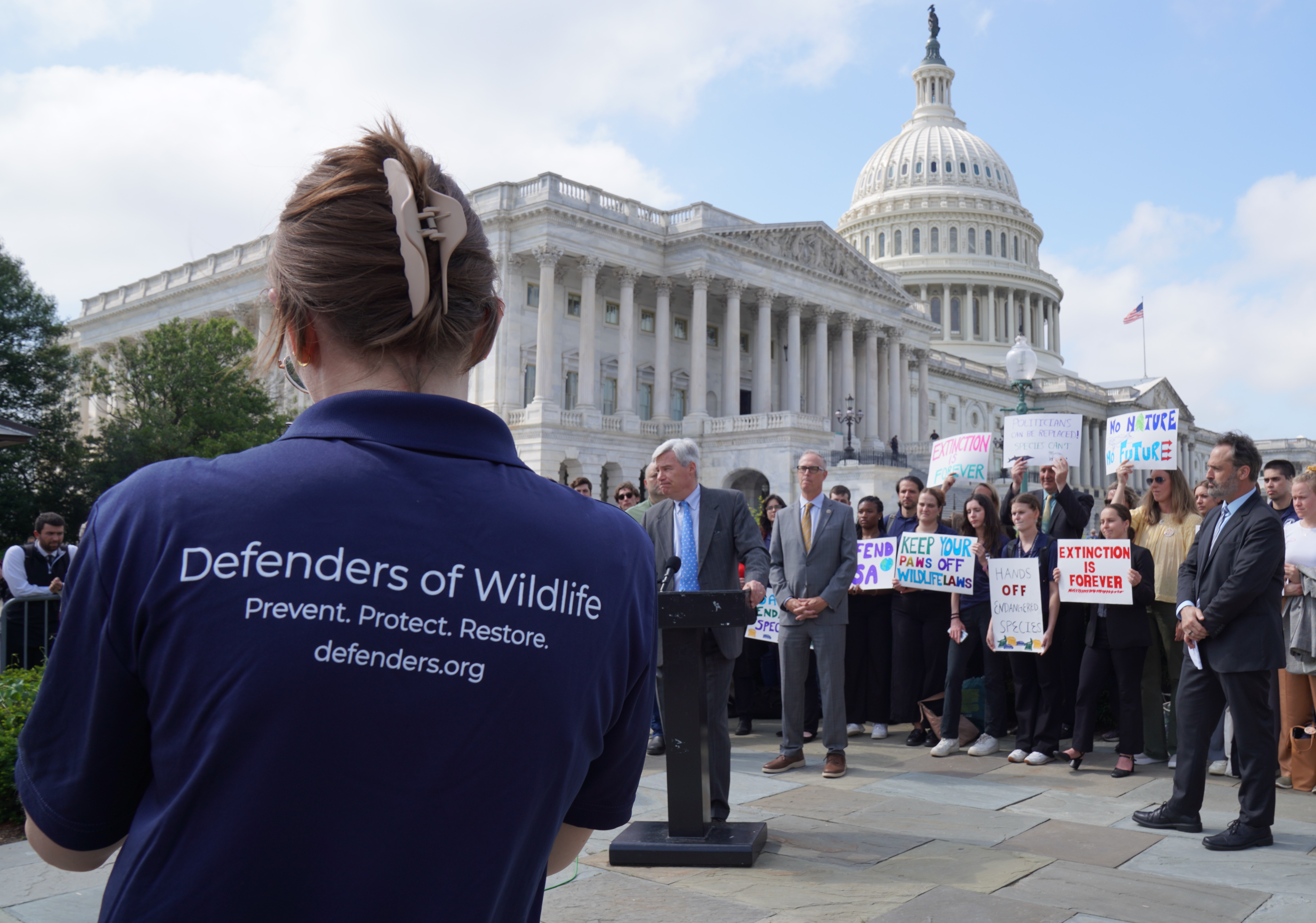 Defenders of Wildlife at Capitol Hill with elected representatives