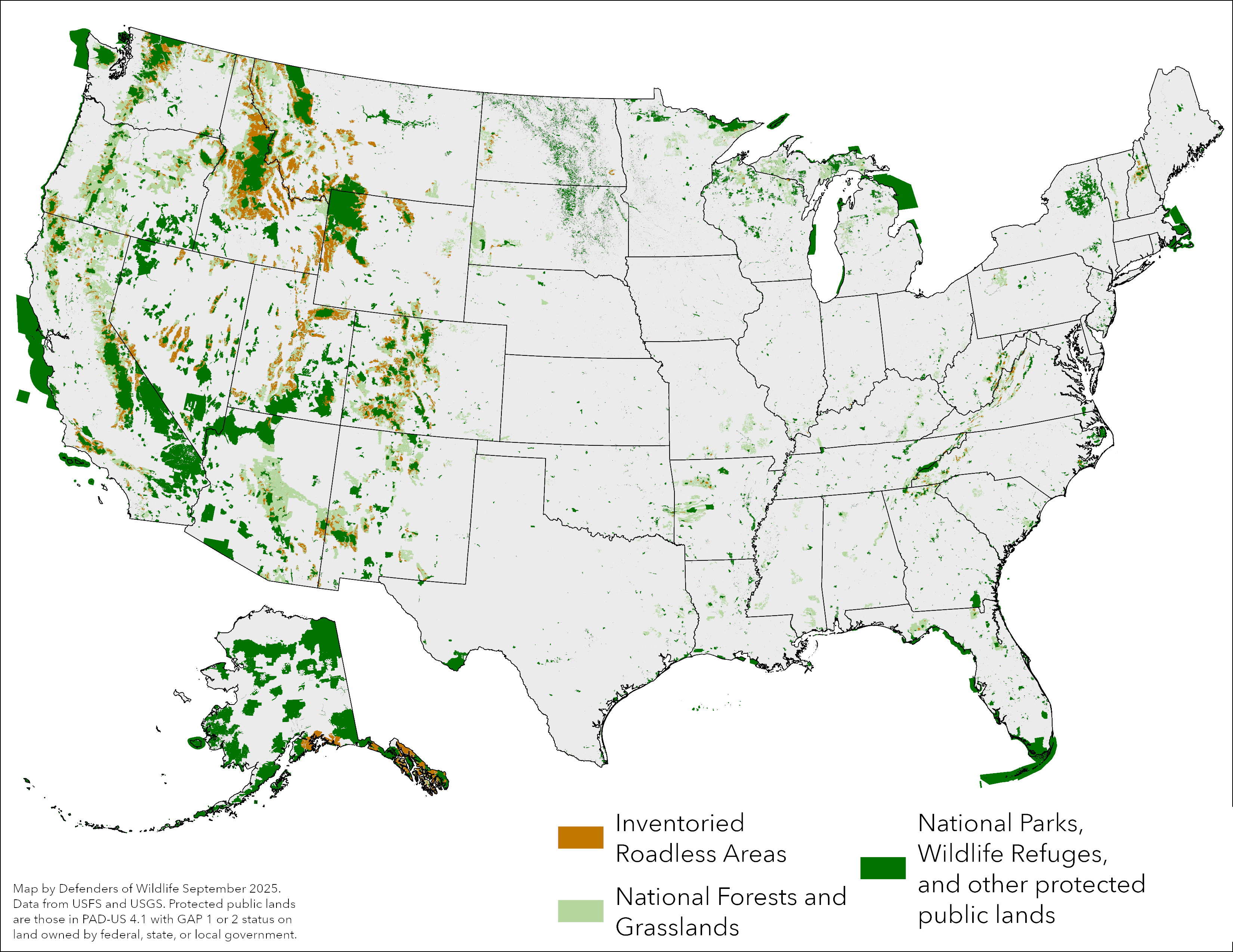 Roadless areas serve an important role in the land conservation system, improving connectivity across national parks, wilderness areas, and other existing protected lands.  