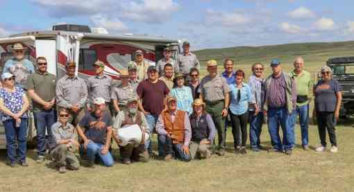 Buffalo group at Fort Peck release