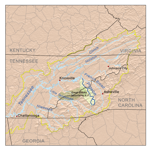 Map of Pigeon River Watershed