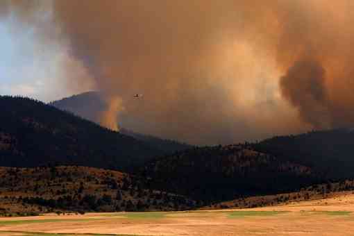 The Canyon Creek Complex Fire in the Malheur National Forest near Canyon City, Oregon began on Aug. 12, 2015 and has consumed an estimated 74,744 acres. The fire was caused by lightning. USFS photo.