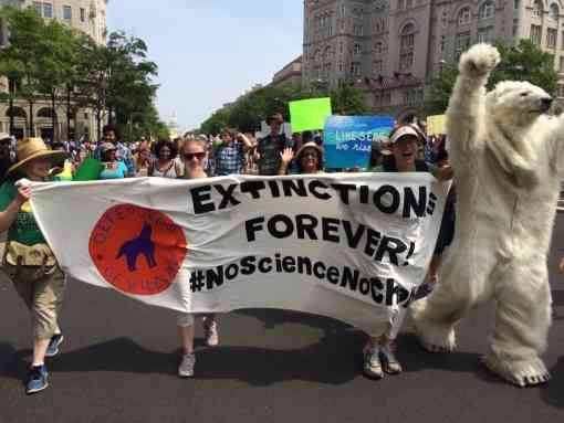 Extinction is Forever Sign - Climate March - Washington DC - DOW
