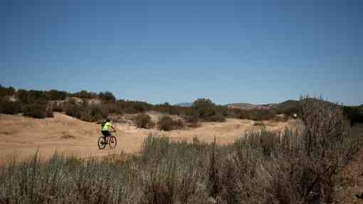 Biker on Trail - Western Riverside - California