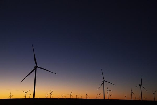 Wind Farm in Sunset