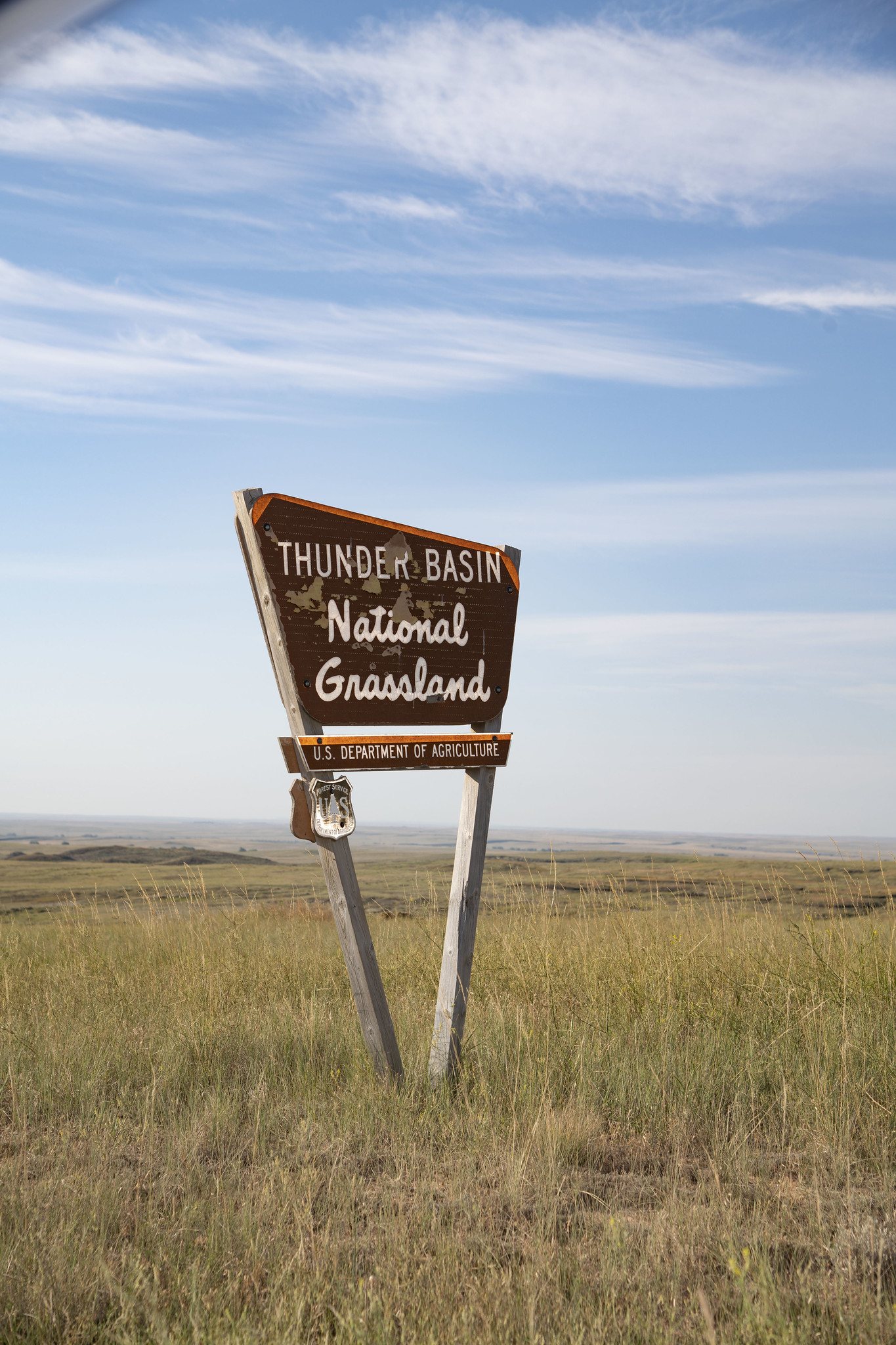 Thunder Basin National Grassland sign