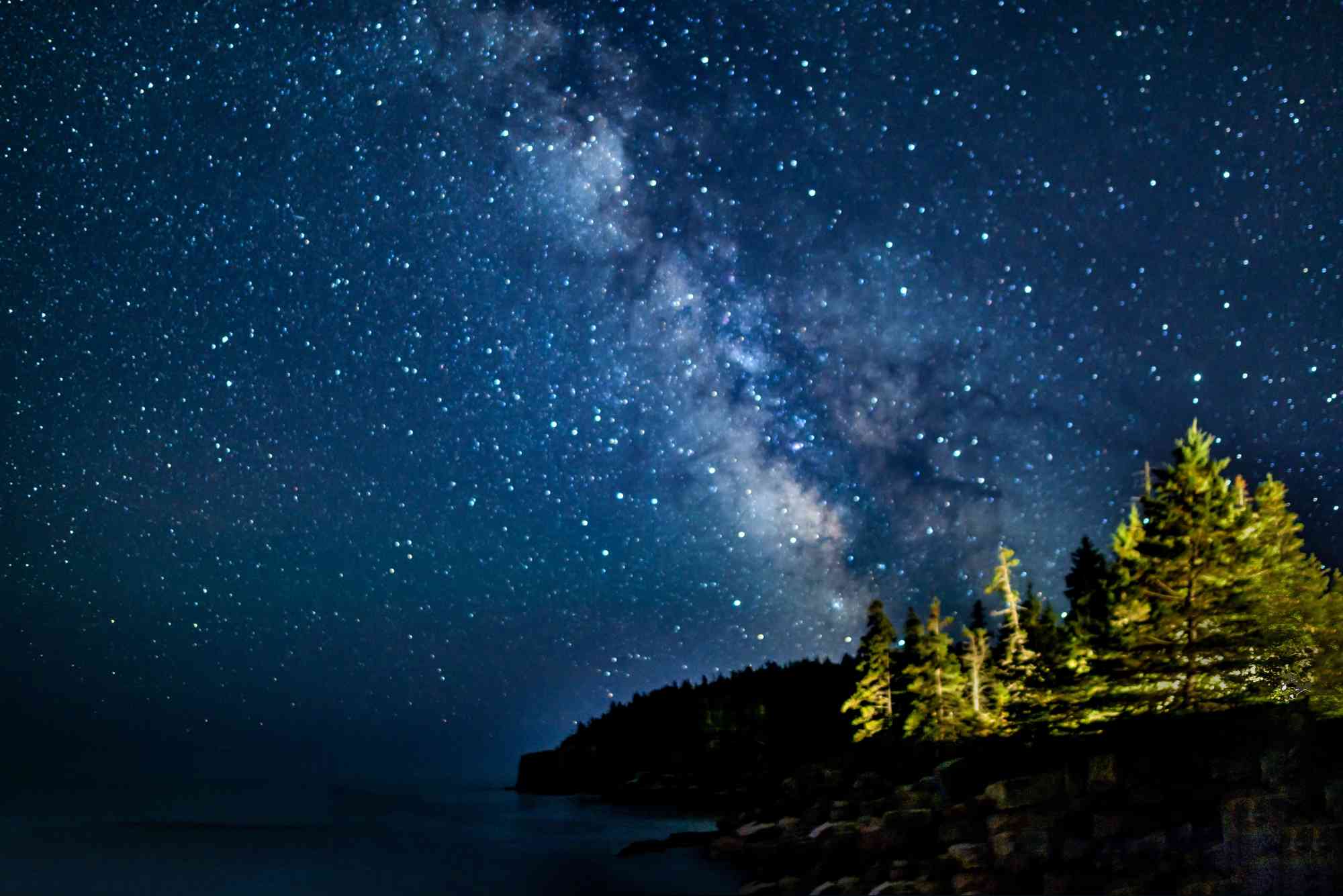 Milky way at Otter Point Acadia National Park, Maine