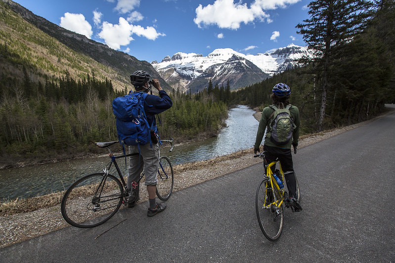 Bikers Enjoying the Views Glacier NP