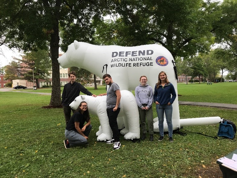 UofME Students with inflatables