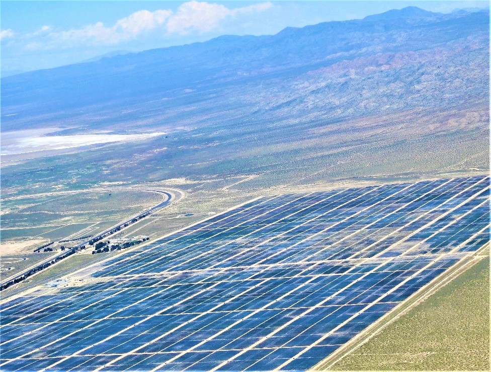 Solar farm from the air