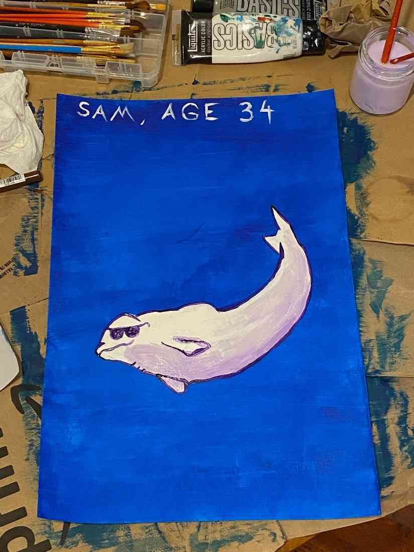 Sam's belugas painting