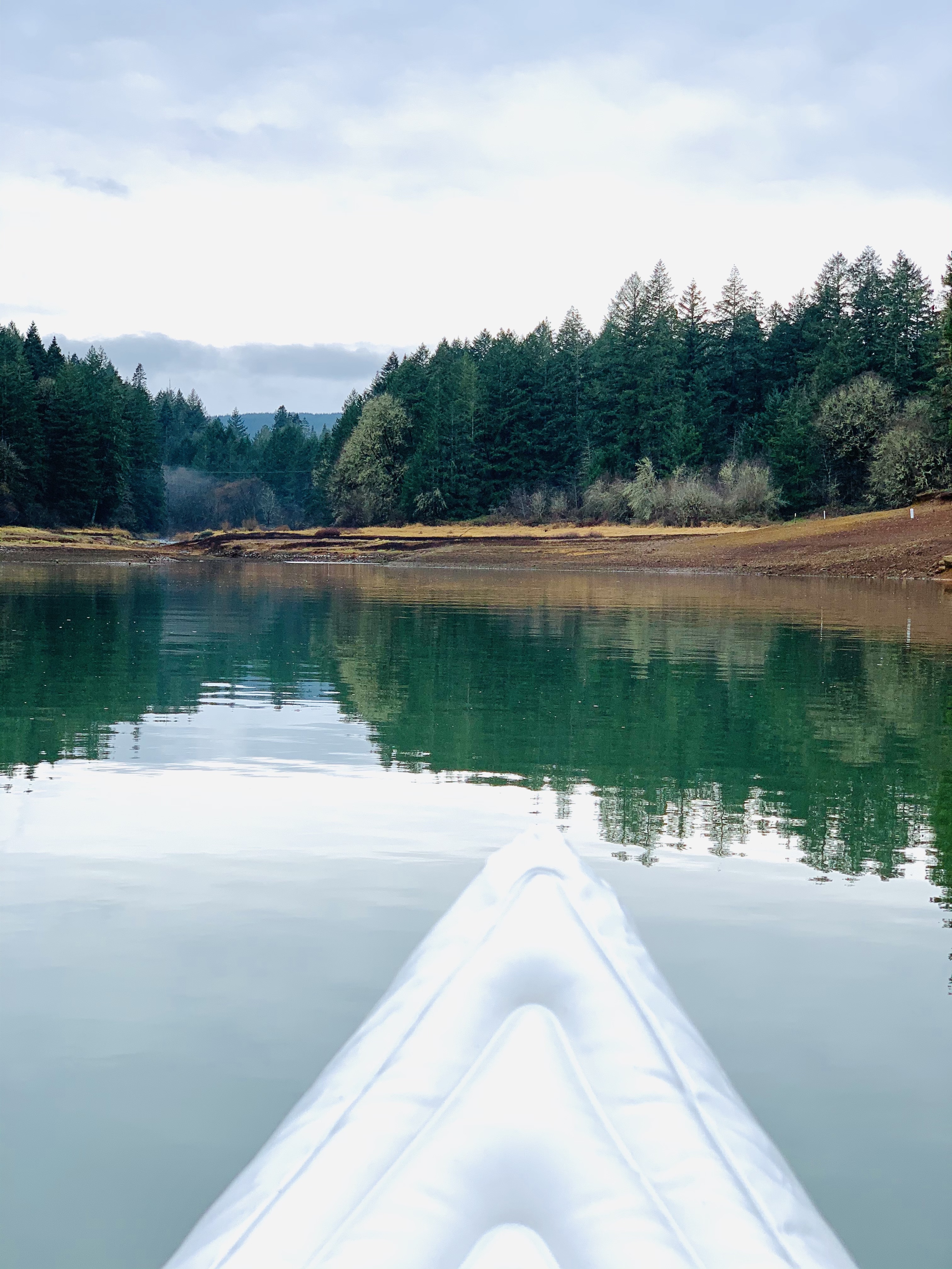 Inflatable Kayak Overlooking Henry Hagg Lake - Oregon
