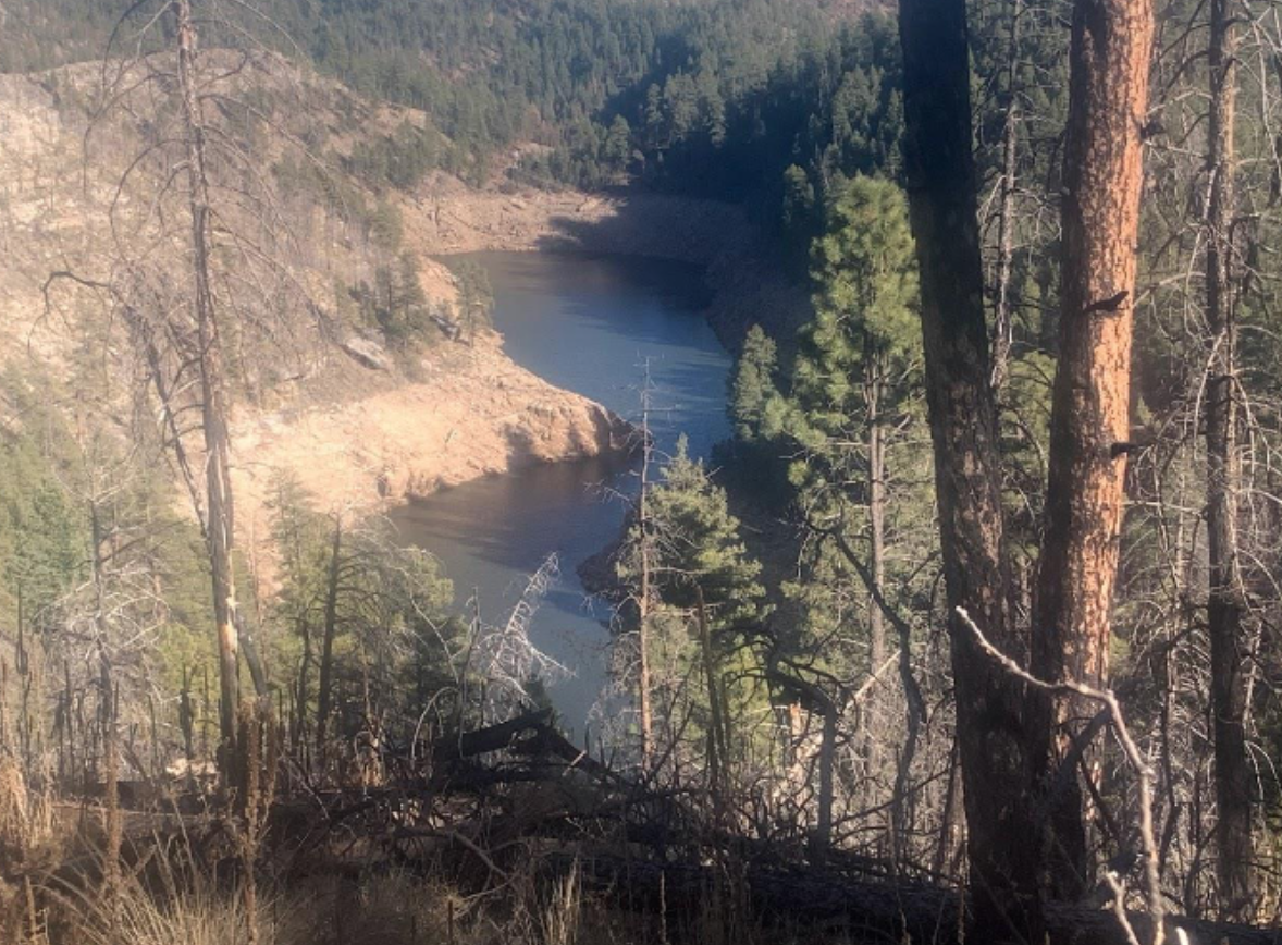 Blue Ridge reservoir surrounded by forest 