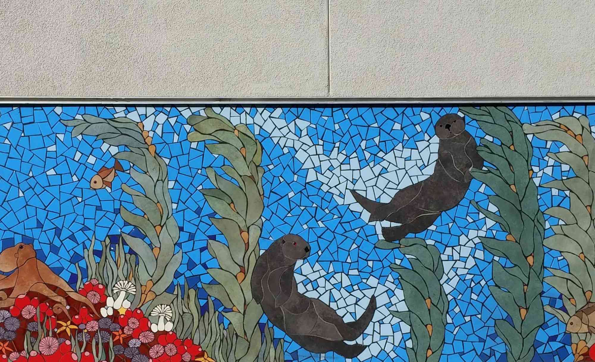 sea otter mural