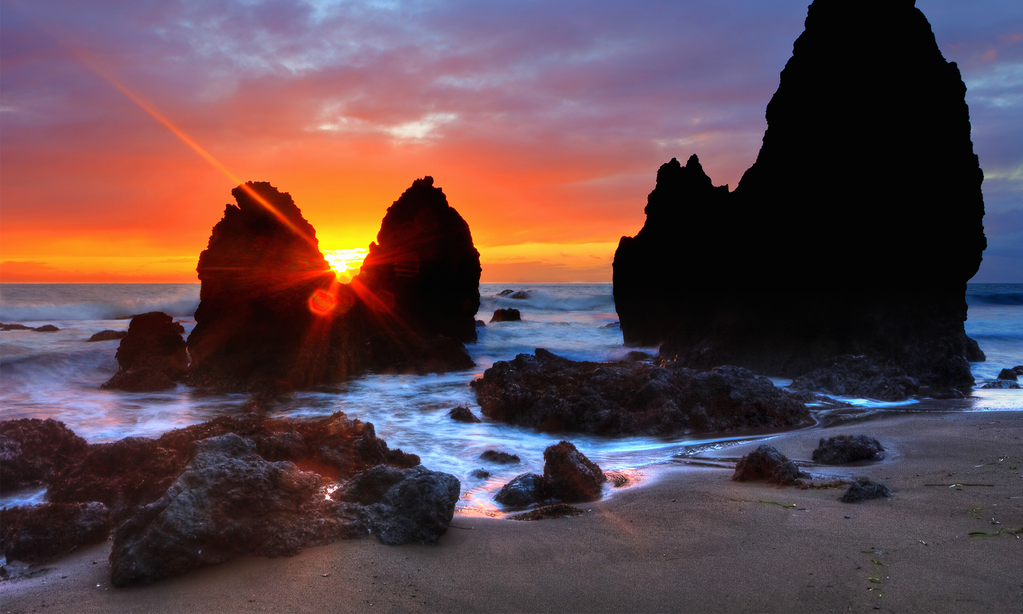 Sunset over Rodeo Beach CA