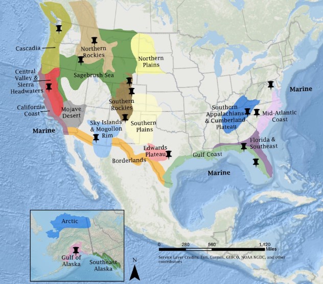 Defenders focal regions and staff