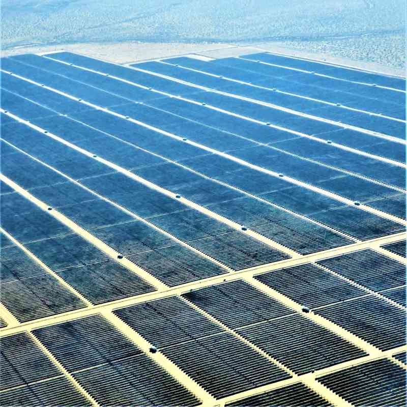 solar farm from the air
