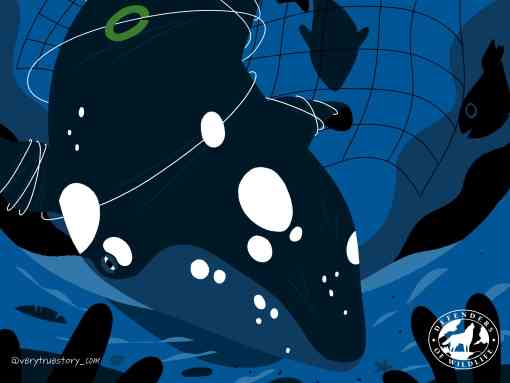 Vote for wildlife right whale illustration without text